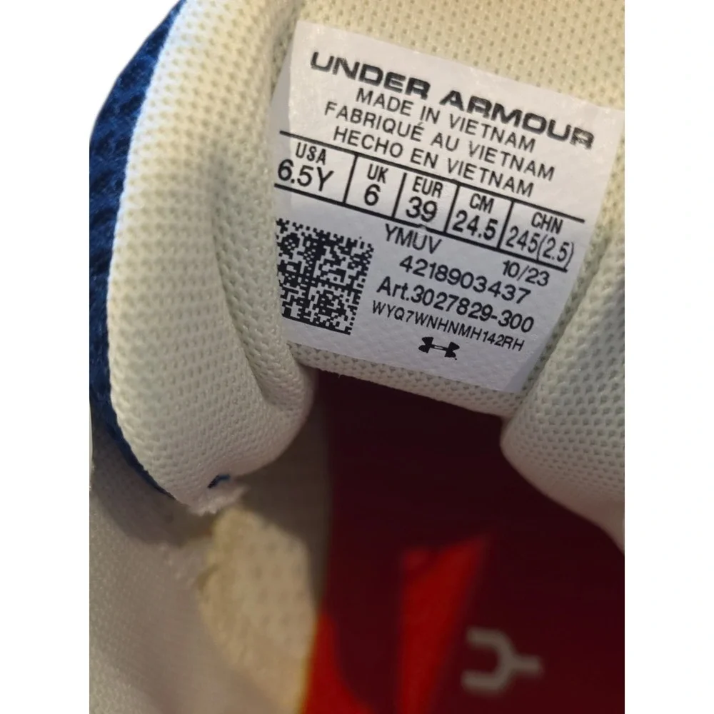 Under Armour Curry Flow Basketball Shoes Blue Gold Men's 6 / Youth 6.5Y NEW